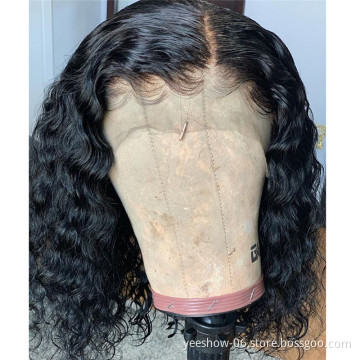 Wholesale price Short Brazilian wig curly Human Hair Bob 4*4 150% Density Glueless Lace closure Wigs Pre- Plucked